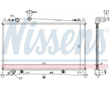 Radiator, engine cooling 62463A Nissens, Image 2