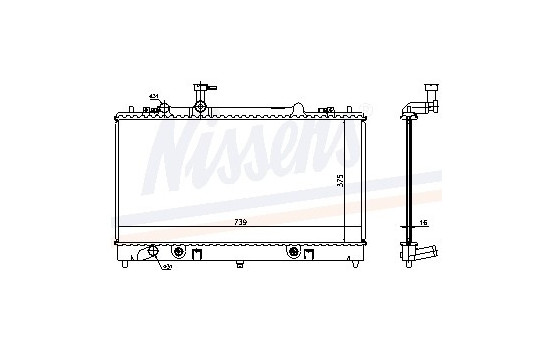 Radiator, engine cooling 62465A Nissens