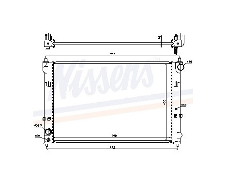 Radiator, engine cooling 62468 Nissens