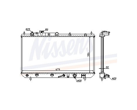 Radiator, engine cooling 625081 Nissens