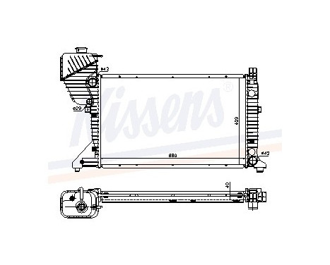Radiator, engine cooling 62519A Nissens