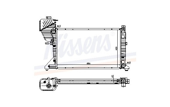 Radiator, engine cooling 62519A Nissens