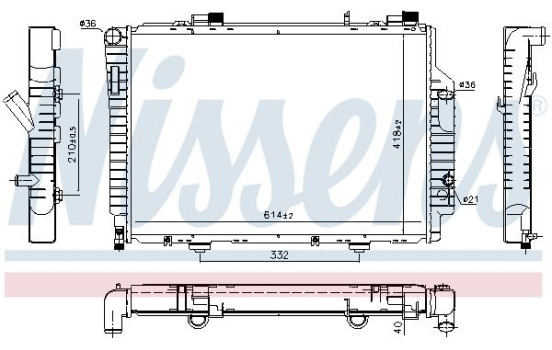 Radiator, engine cooling 62522 Nissens