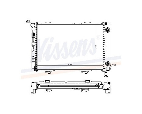 Radiator, engine cooling 62557A Nissens