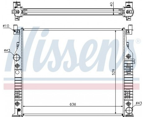 Radiator, engine cooling 62576A Nissens, Image 2