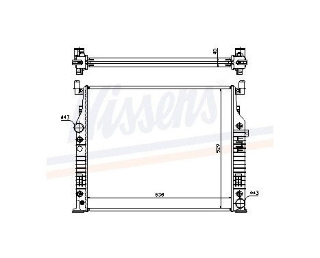 Radiator, engine cooling 62576A Nissens