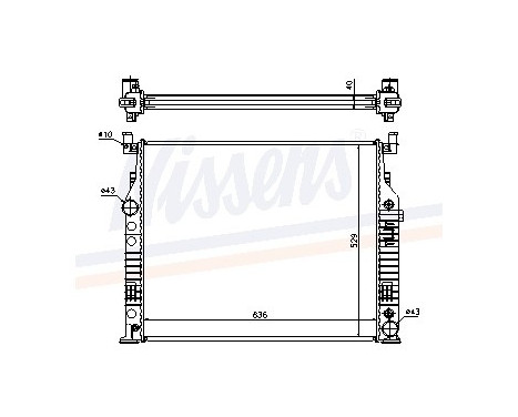 Radiator, engine cooling 62577A Nissens