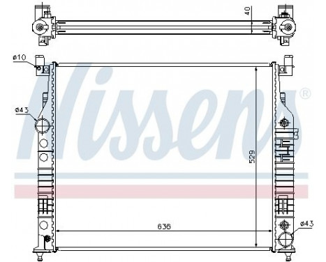 Radiator, engine cooling 62577A Nissens, Image 2