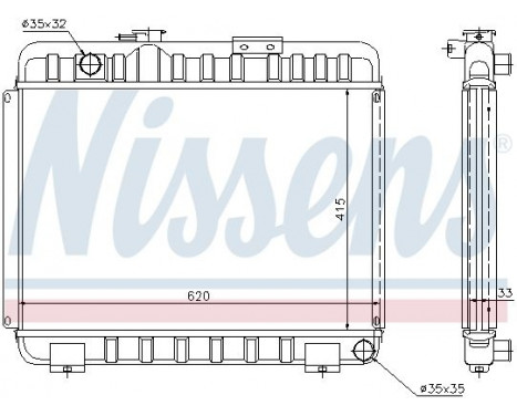 Radiator, engine cooling 62581 Nissens, Image 5