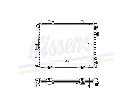 Radiator, engine cooling 62582A Nissens