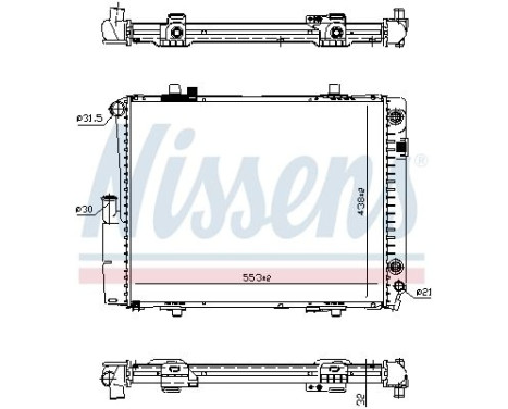 Radiator, engine cooling 62582A Nissens, Image 6