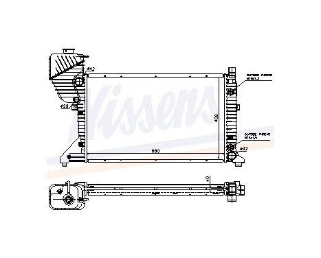 Radiator, engine cooling 62597A Nissens