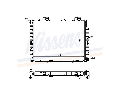 Radiator, engine cooling 62598A Nissens