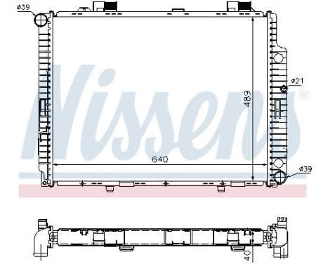 Radiator, engine cooling 62598A Nissens, Image 2