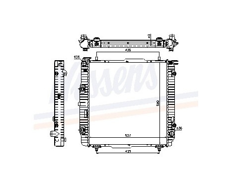 Radiator, engine cooling 62599A Nissens