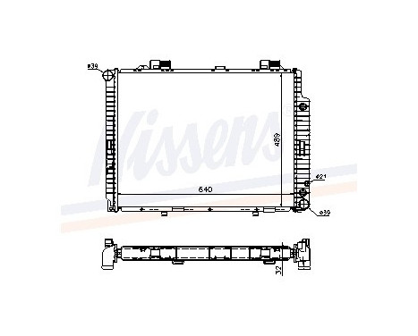 Radiator, engine cooling 62608A Nissens