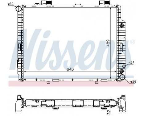 Radiator, engine cooling 62608A Nissens, Image 2