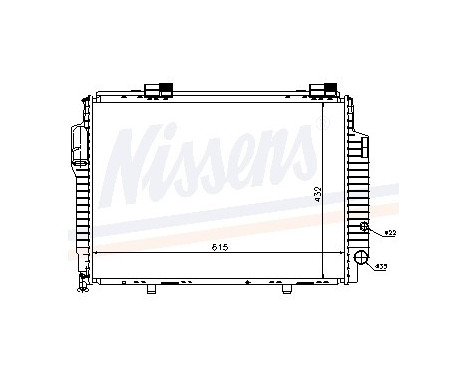Radiator, engine cooling 62616 Nissens