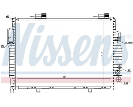 Radiator, engine cooling 62616 Nissens, Image 2