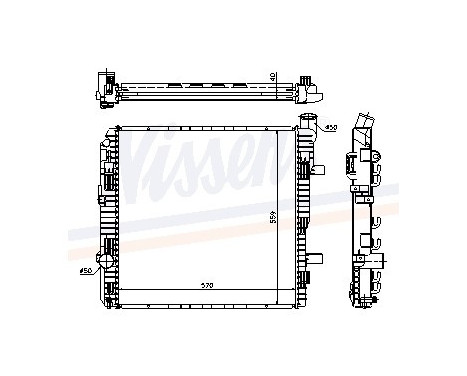 Radiator, engine cooling 62626A Nissens