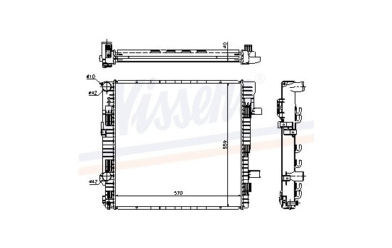 Radiator, engine cooling 62629A Nissens