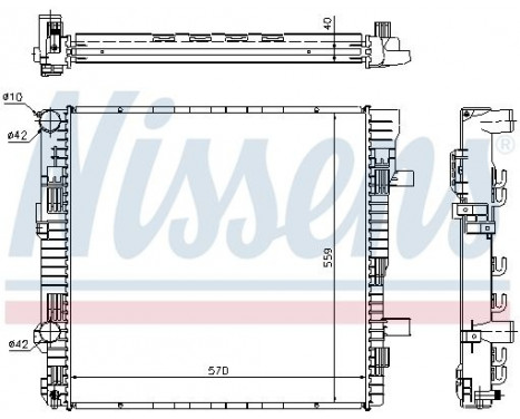 Radiator, engine cooling 62629A Nissens, Image 2