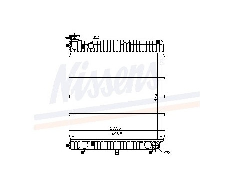 Radiator, engine cooling 62635 Nissens