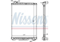 Radiator, engine cooling 626570 Nissens
