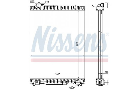 Radiator, engine cooling 626570 Nissens
