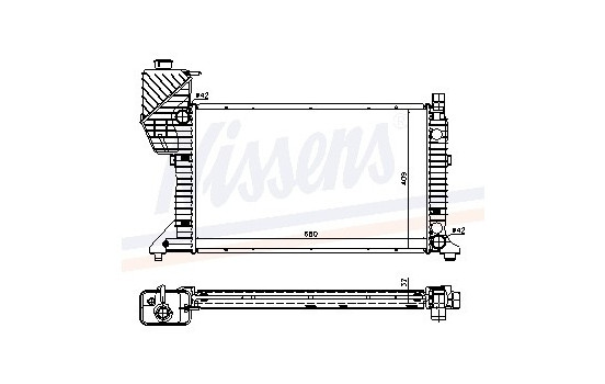 Radiator, engine cooling 62664A Nissens