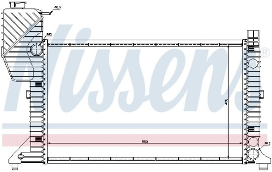 Radiator, engine cooling 62664A Nissens, Image 2