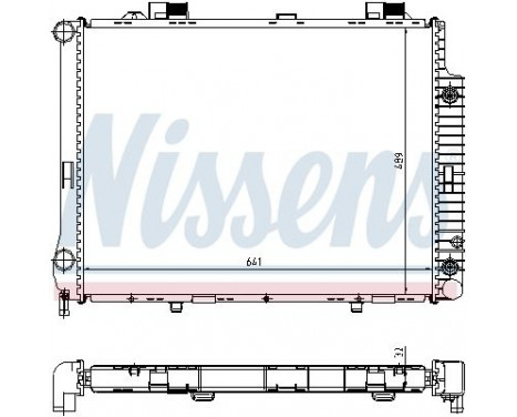 Radiator, engine cooling 62666A Nissens, Image 2