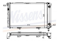 Radiator, engine cooling 62670A Nissens