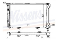 Radiator, engine cooling 62671A Nissens