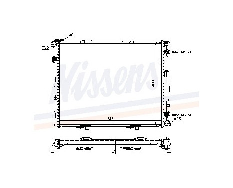 Radiator, engine cooling 62679A Nissens
