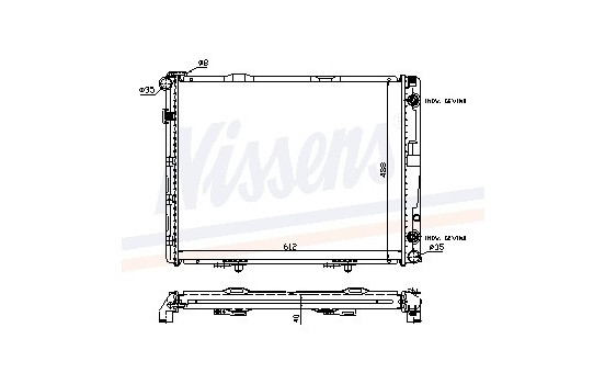 Radiator, engine cooling 62679A Nissens
