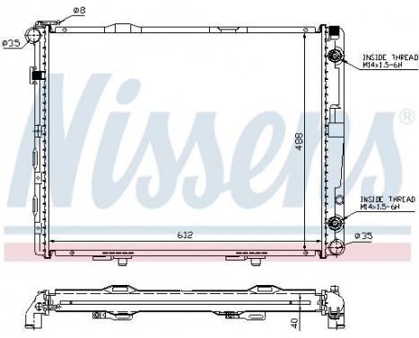 Radiator, engine cooling 62679A Nissens, Image 2