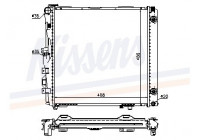 Radiator, engine cooling 62682A Nissens