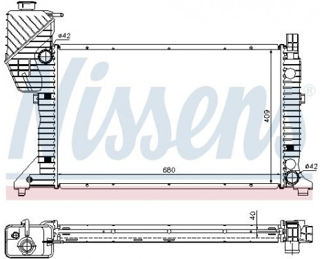 Radiator, engine cooling 62685A Nissens