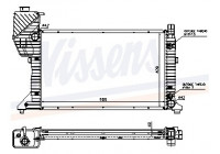 Radiator, engine cooling 62686A Nissens