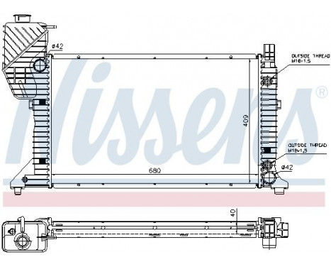 Radiator, engine cooling 62686A Nissens, Image 2