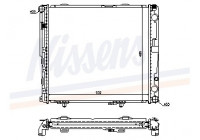 Radiator, engine cooling 62693A Nissens
