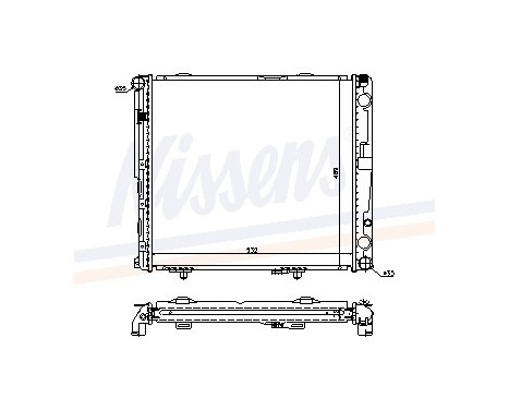 Radiator, engine cooling 62693A Nissens