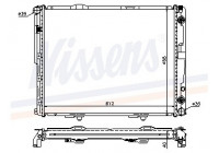 Radiator, engine cooling 62695A Nissens