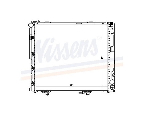 Radiator, engine cooling 62696A Nissens