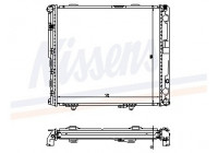 Radiator, engine cooling 62697A Nissens