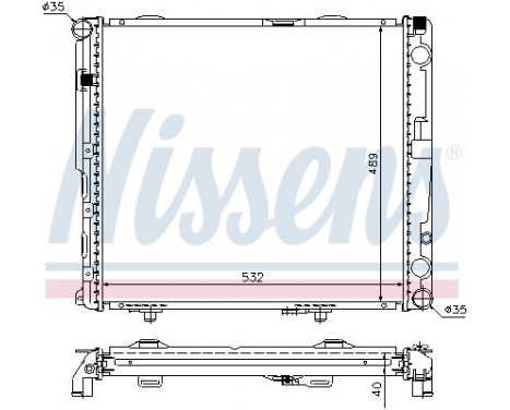 Radiator, engine cooling 62697A Nissens, Image 2