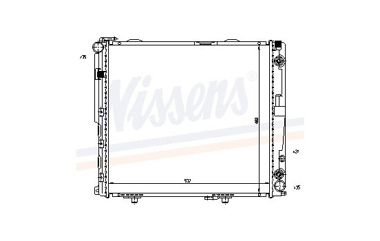 Radiator, engine cooling 62699A Nissens