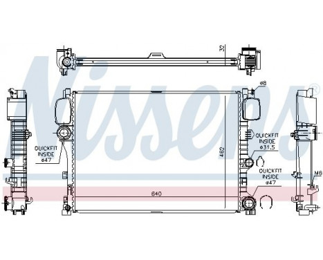 Radiator, engine cooling 627025 Nissens