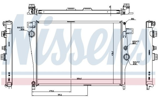 Radiator, engine cooling 627035 Nissens